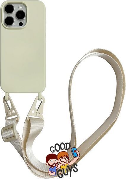 Чохол силіконовий з ремінцем Crossbody для iPhone 17 Antique White 4251-4 фото
