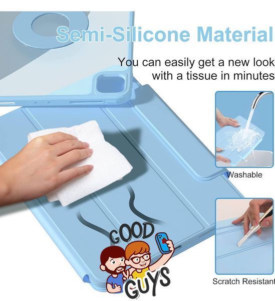 Чохол Comma дляiPad Air 13" (2024) / iPad Air 13" (2025) 360 Rotation Case with Pen Holder Series Blue 2762-2 фото