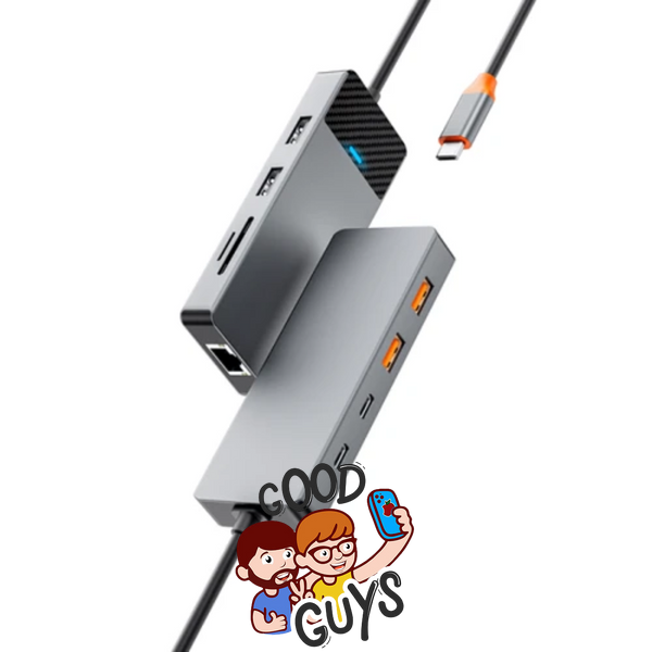 Адаптер Wiwu [A923RPT] Linker 9in1 USB-C to USB-C+2xUSB2.0 +2xUSB3.1+ SD/Micro SD+RJ45+PD 100W Gray 4340-0 фото