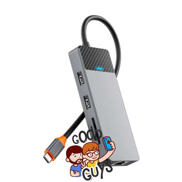 Адаптер Wiwu [A923RPT] Linker 9in1 USB-C to USB-C+2xUSB2.0 +2xUSB3.1+ SD/Micro SD+RJ45+PD 100W Gray 4340-0 фото