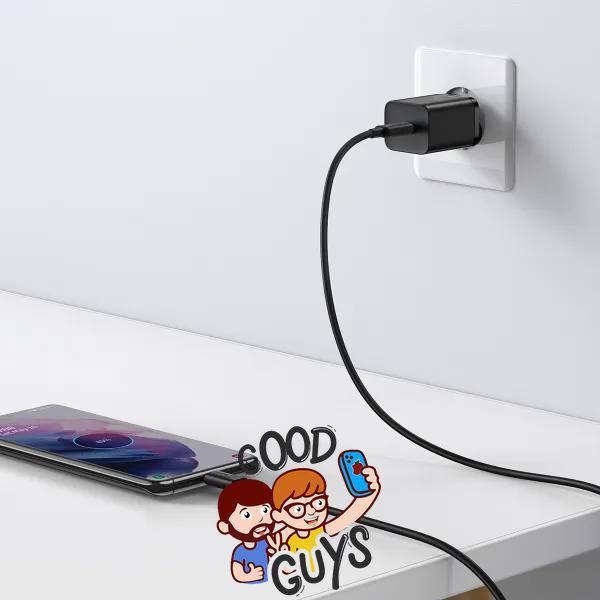 Комплект BASEUS [Адаптер USB-C+Кабель Type-C] Super Si Quick Charge 25W Black 2779-1 фото
