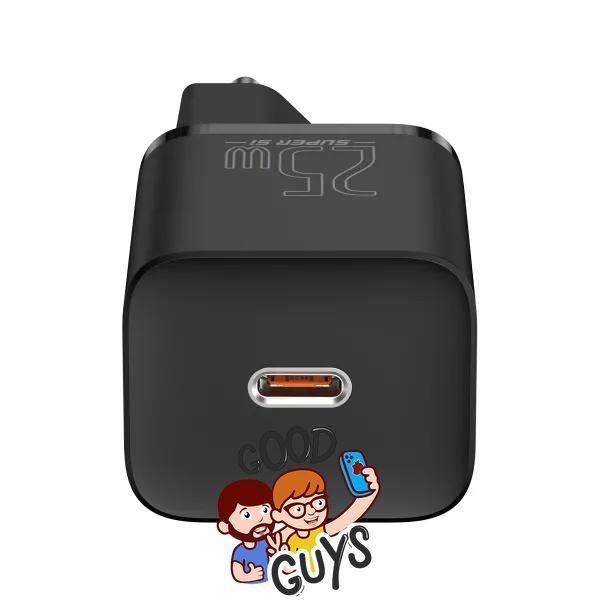 Комплект BASEUS [Адаптер USB-C+Кабель Type-C] Super Si Quick Charge 25W Black 2779-1 фото