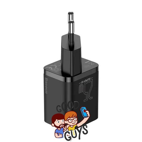 Комплект BASEUS [Адаптер USB-C+Кабель Type-C] Super Si Quick Charge 25W Black 2779-1 фото
