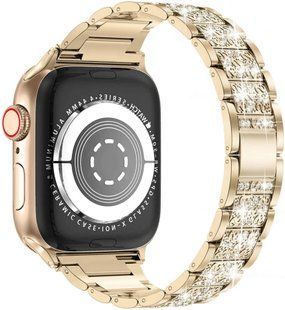 Ремінець SWAROVSKI STEEL BAND for Apple Watch 42,44,45,46mm(10,11S),49mm(ultra 1-3S) Light Gold 1607-2 фото