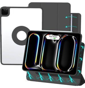 Чохол Comma для iPad Pro 13"(2024) 360 Rotation Case with Pen Holder Series Black 2763-0 фото