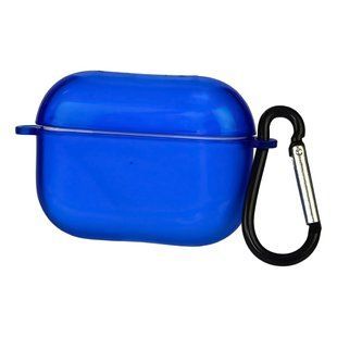 Чохол для AirPods Pro Neon case напівпрозорий з карабіном Ultramarine 2364-2 фото