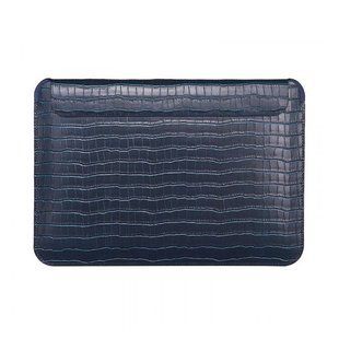 Конверт шкіряний WIWU Skin Croco Geniunie Leather Sleeve Series для MacBook 16" Blue 2223-1 фото