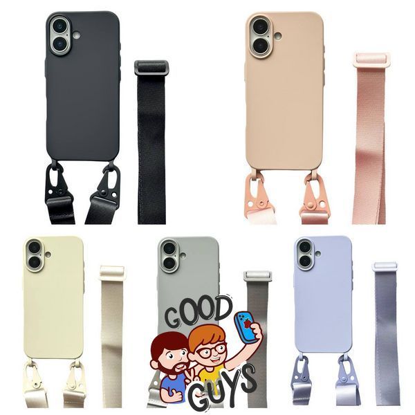 Чохол силіконовий з ремінцем Crossbody для iPhone 17 Pro Stone 4252-0 фото