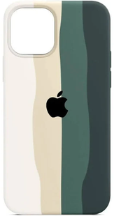 Чохол Rainbow Silicone Case iPhone 11 White-Green 1099-3 фото
