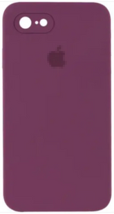 Чохол Silicone Case FULL+camera, SQUARE side iPhone 7, 8, SE 2 Marsala 1055-25 фото