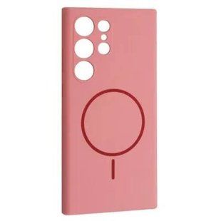 Чохол Silicone Case MagSafe для Samsung S23 Ultra Rose Pink 2939-4 фото