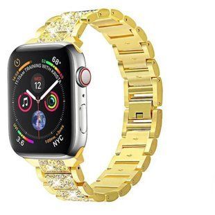 Ремінець SWAROVSKI STEEL BAND for Apple Watch 42,44,45,46mm(10,11S),49mm(ultra 1-3S) Gold 1607-3 фото