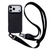 Чохол силіконовий з ремінцем Crossbody для iPhone 17 Pro Black 4252-1 фото