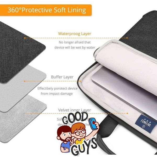 Чохол-сумка WIWU для MacBook 16" Minimalist Laptop Bag Pro II Series [Polyester Surface] Black 2781-0 фото