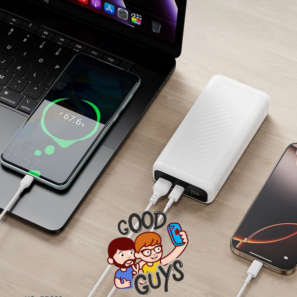 Power Bank XO PD309 22.5W Digital Fast Charger 20000mAh White 4274-1 фото