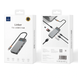 Адаптер WIWU [A721HD] Linker 7in1 USB-C to USB-C+2xUSB3.1+HDMI+SD/MicroSD+PD 100W Gray 4342-0 фото 3