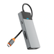 Адаптер WIWU [A721HD] Linker 7in1 USB-C to USB-C+2xUSB3.1+HDMI+SD/MicroSD+PD 100W Gray 4342-0 фото 2