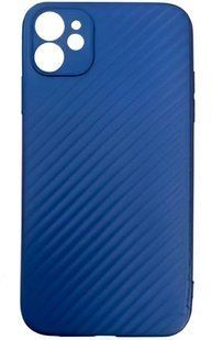 Чохол Carbon case MagSafe для iPhone 11 Blue 1618-1 фото