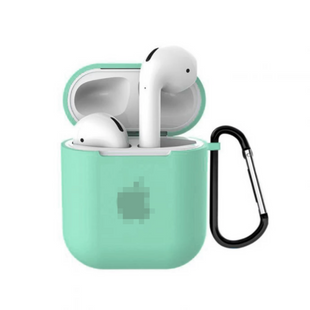 Чохол AirPods 1/2 з лого та карабіном Spearmint 265-16 фото