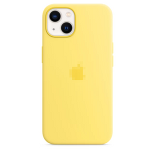 Silicone Case FULL iPhone 14 Plus Yellow 128-3 фото