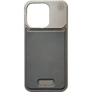 Чохол металевий Aluminium Aroma Leather для iPhone 13 Pro Gray 1825-2 фото