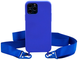Чохол силіконовий з ремінцем Crossbody для iPhone 14 Pro Royal Blue 1205-16 фото 1
