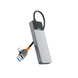Адаптер WIWU[A431C] Linker 4in1, USB-C+UCB to USB-C+3xUSB3.0 Gray 4343-0 фото 1