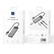 Адаптер WIWU[A431C] Linker 4in1, USB-C+UCB to USB-C+3xUSB3.0 Gray 4343-0 фото 2