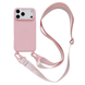 Чохол силіконовий з ремінцем Crossbody для iPhone 17 Pro Pink Sand 4252-2 фото 1