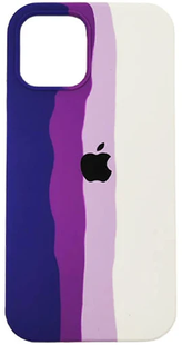 Чохол Rainbow Silicone Case iPhone 11 Purple-White 1099-5 фото