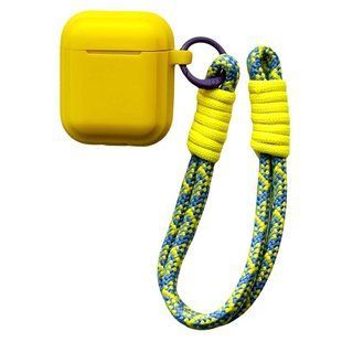 Чохол для AirPods 1/2 Matte Silicone Case Yellow 2993-0 фото