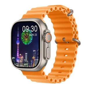 Розумний смарт годинник HK8 Pro Max Ultra 49mm AMOLED екран з магнітною зарядкою та функцією дзвінка Silver 4081-0 фото