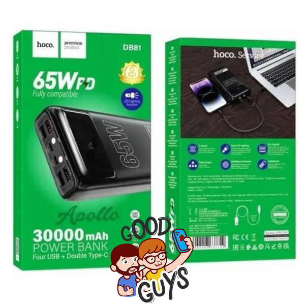 Power Bank Hoco DB81 Apollo PD65W fully compatible 30000mAhBlack 4220-0 фото