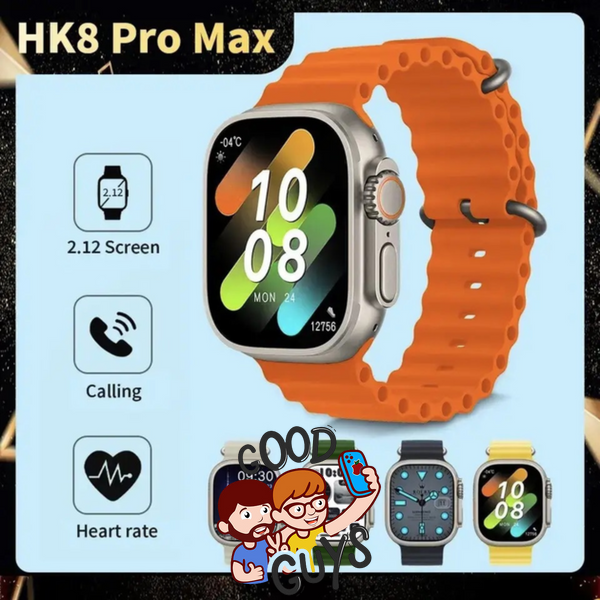 Розумний смарт годинник HK8 Pro Max Ultra 49mm AMOLED екран з магнітною зарядкою та функцією дзвінка Silver 4081-0 фото