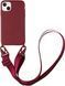 Чохол силіконовий з ремінцем Crossbody для iPhone 14 Rose red 1203-1 фото 1