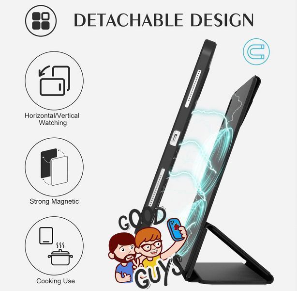 Чохол Comma для iPad Pro 11"(2024) 360 Rotation Case with Pen Holder Series Black 2764-0 фото