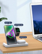 Безпровідна зарядка DEVIA 3в1 Bracket Wireless Charger Gray 604-0 фото 3