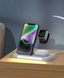 Безпровідна зарядка DEVIA 3в1 Bracket Wireless Charger Gray 604-0 фото 4