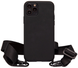 Чохол силіконовий з ремінцем Crossbody для iPhone 14 Pro Max Black 1206-0 фото 1