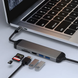 Адаптер WIWU[A521H] Alpha 5in1 USB-C to 2xUSB3.0+1xHDMI+1xSD+1xMicro SD Gray 4344-0 фото 2
