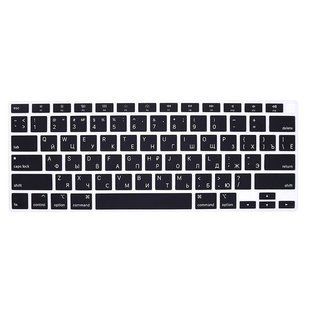 Чорна накладка на клавіатуру з літерами для MacBook Air 13" (2020) М1 Return малий 2352-0 фото