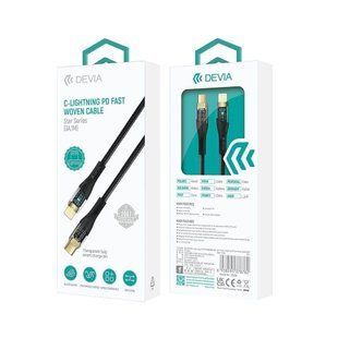 Кабель Devia C-Lightning PD Fast&nbsp;Woven Cable 1m Black 3865-0 фото