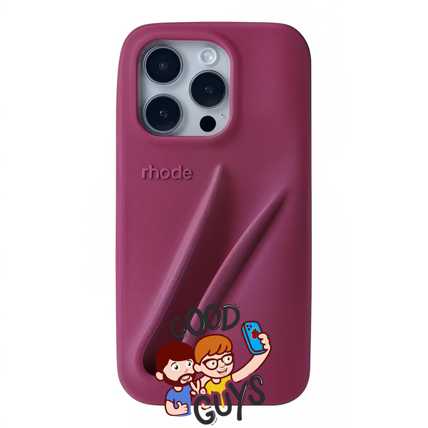 Чохол Lipstick case Rhode з місцем для блиску для iPhone 17 (блиск у комплекті) Raspberry 4140-3 фото