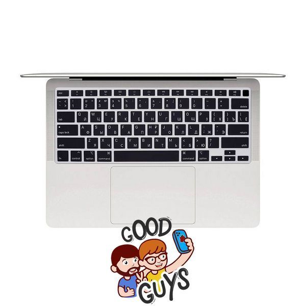 Чорна накладка на клавіатуру з літерами для MacBook Air 13" (2020) М1 Return малий 2352-0 фото