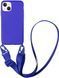 Чохол силіконовий з ремінцем Crossbody для iPhone 14 Royal Blue 1203-16 фото 1