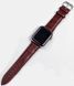 Ремінець Leather Bands для Apple Watch 38mm,40mm,41mm,42mm(10,11S) Aligator-Brown/Gold 1234-2 фото 1