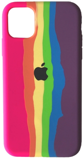 Чохол Rainbow Silicone Case iPhone 11 Hotpink-Purple 1099-6 фото