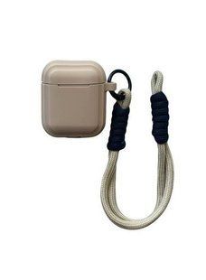 Чохол для AirPods 1/2 Matte Silicone Case Light Brown 2993-1 фото