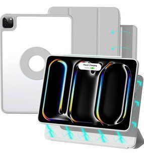 Чохол Comma для iPad Pro 11"(2024) 360 Rotation Case with Pen Holder Series Gray 2764-1 фото