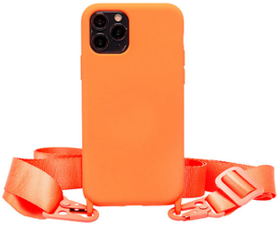 Чохол силіконовий з ремінцем Crossbody для iPhone Xs Max Orange 1194-5 фото
